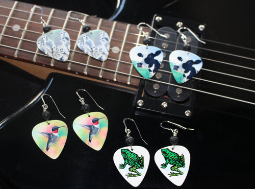 Diffuser Guitar Pick Earrings