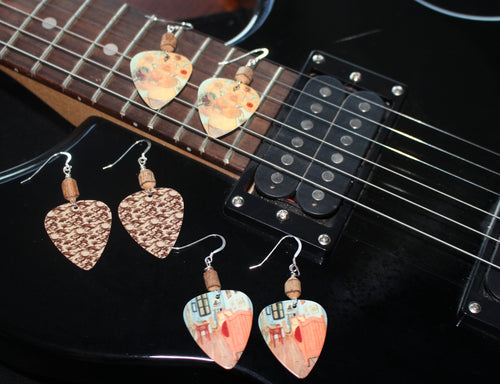 Diffuser Guitar Pick Earrings